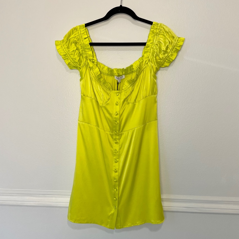 Frankie's Bikinis Neon Lime Mini Dress - Picture 4 of 11